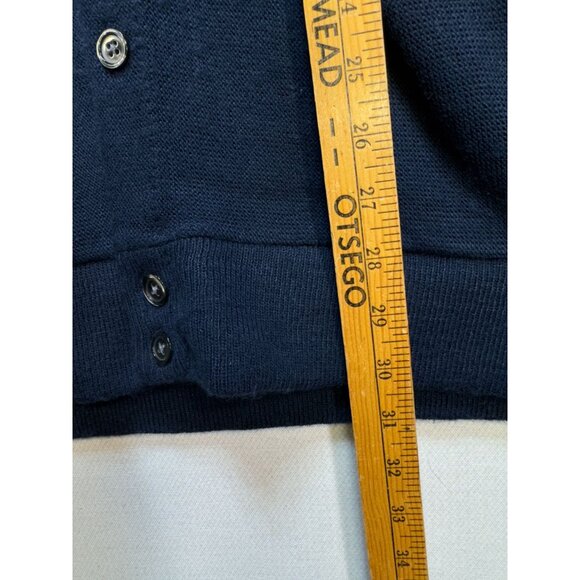 Arrow Tournament Mens Cardigan Sweater Size XLT Blue Grandpacore Stretch - Picture 6 of 10